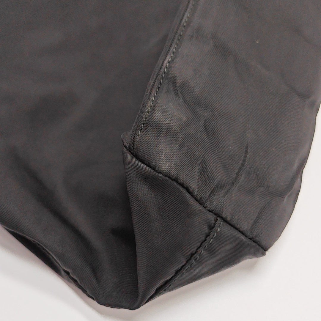 Nylon Top Handle Bag Black