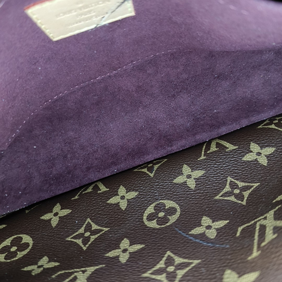 MONTAIGNE Monogram Coated Canvas Brown