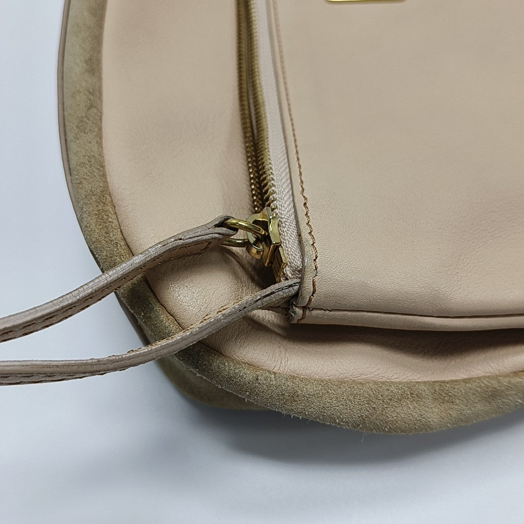 Calfskin Shoulder Bag Beige