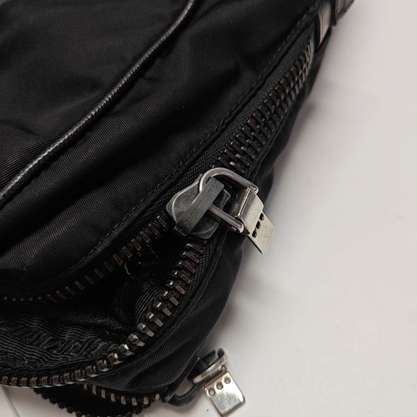 Nylon Top Handle Bag Black