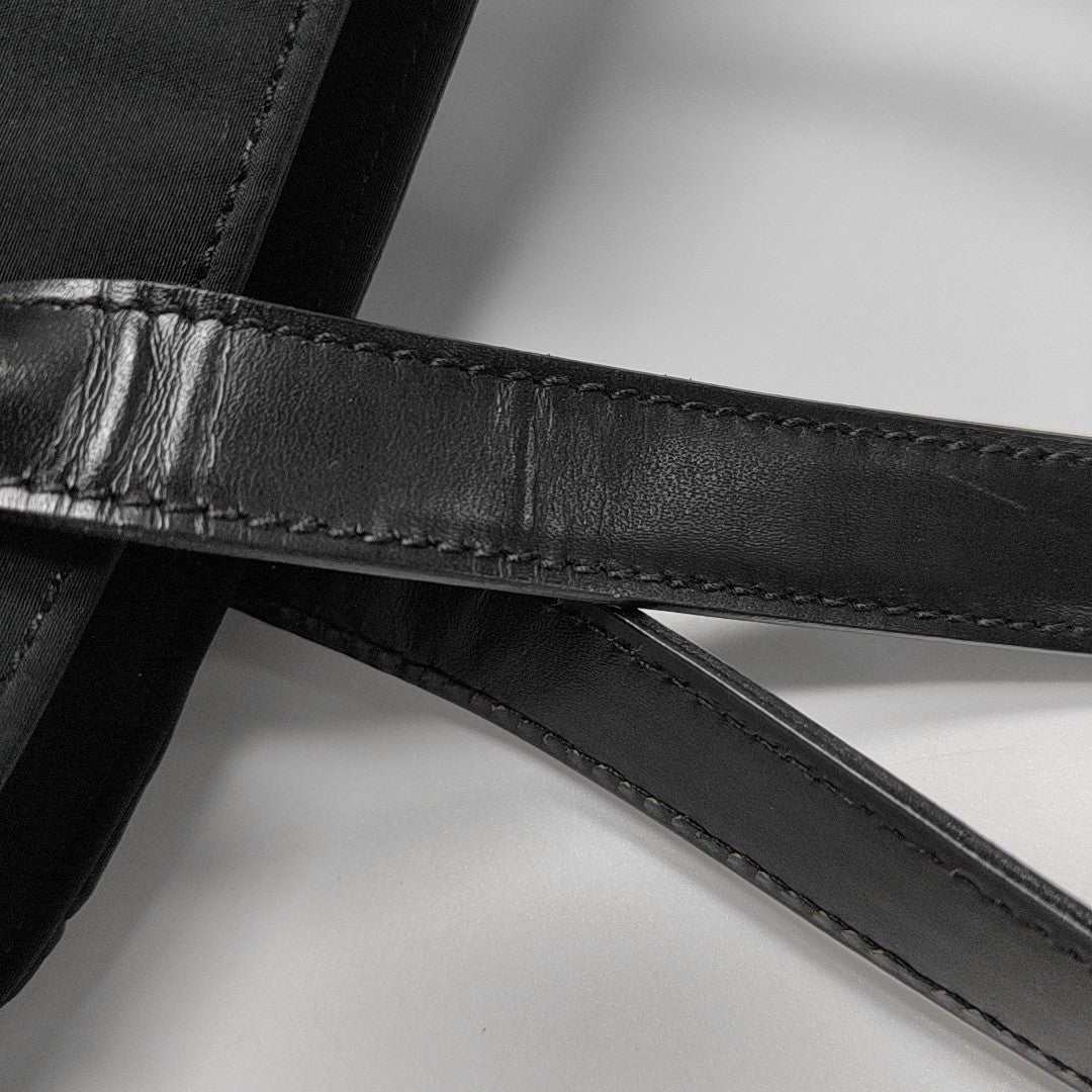 Nylon Top Handle Bag Black
