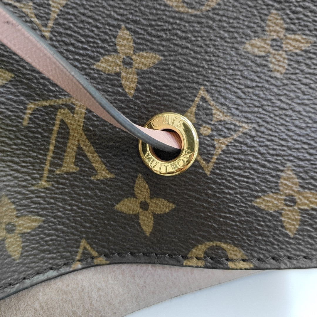 NÉONOÉ MM Monogram Coated Canvas Brown