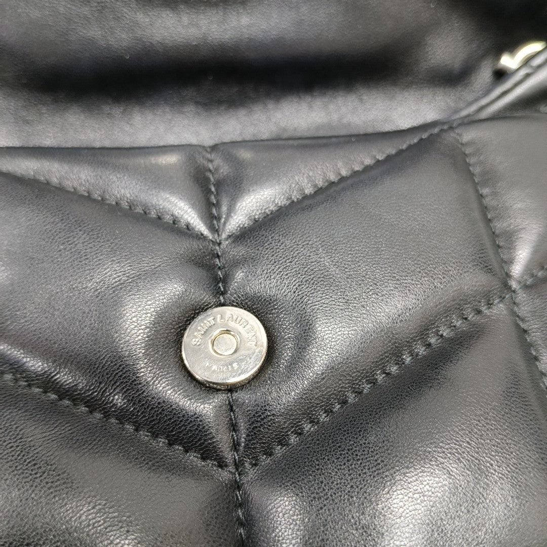 Quilted Calfskin Shoulder Bag Black