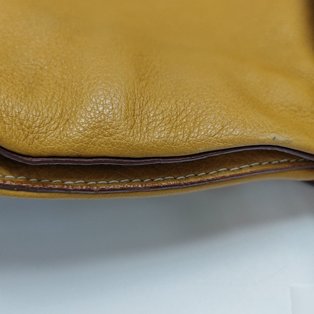 Calfskin Top Handle Bag Yellow