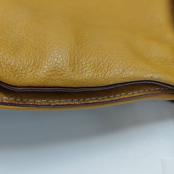 Calfskin Top Handle Bag Yellow