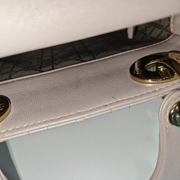 Lady Dior Mini Cannage Lambskin Pink