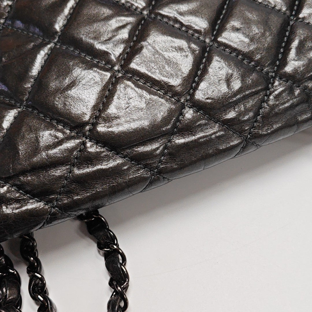 Quilted Calfskin Shoulder Bag Gray