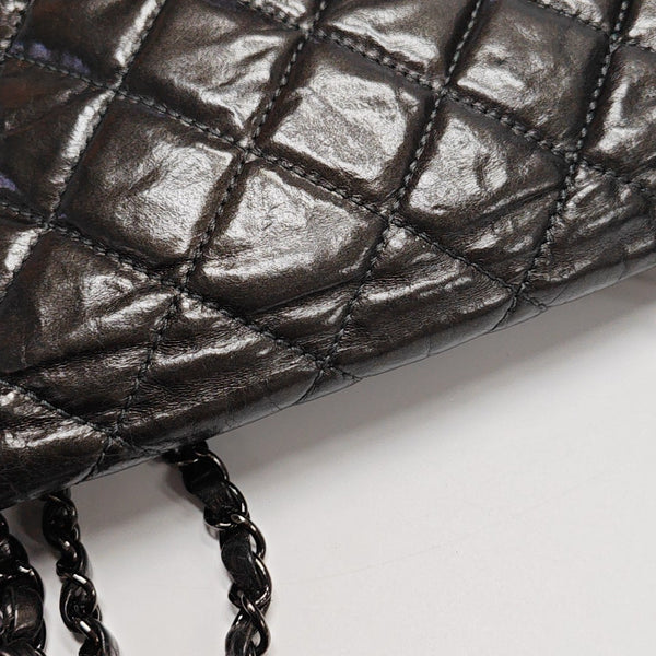 Quilted Calfskin Shoulder Bag Gray
