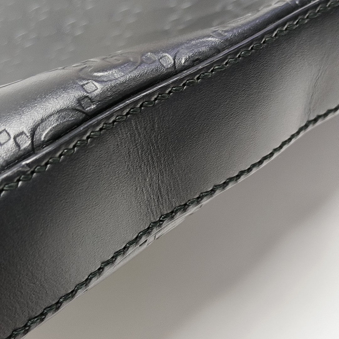 Signature Medium Monogram Calfskin Black