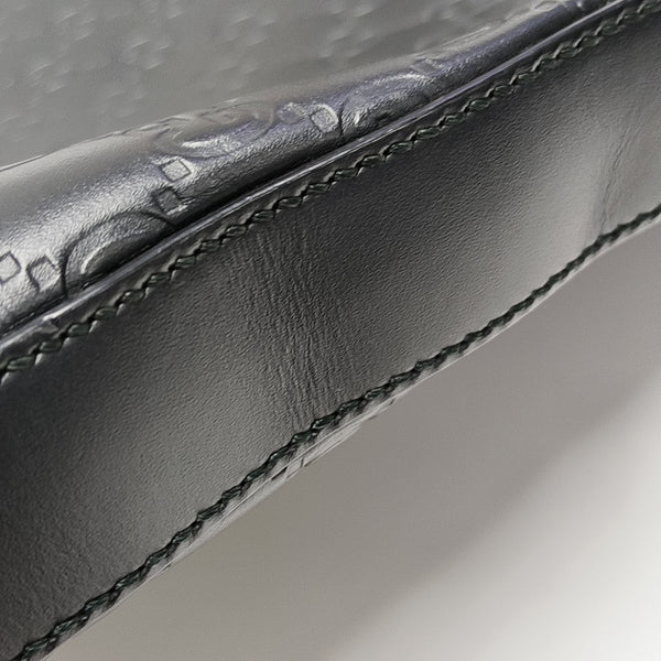 Signature Medium Monogram Calfskin Black
