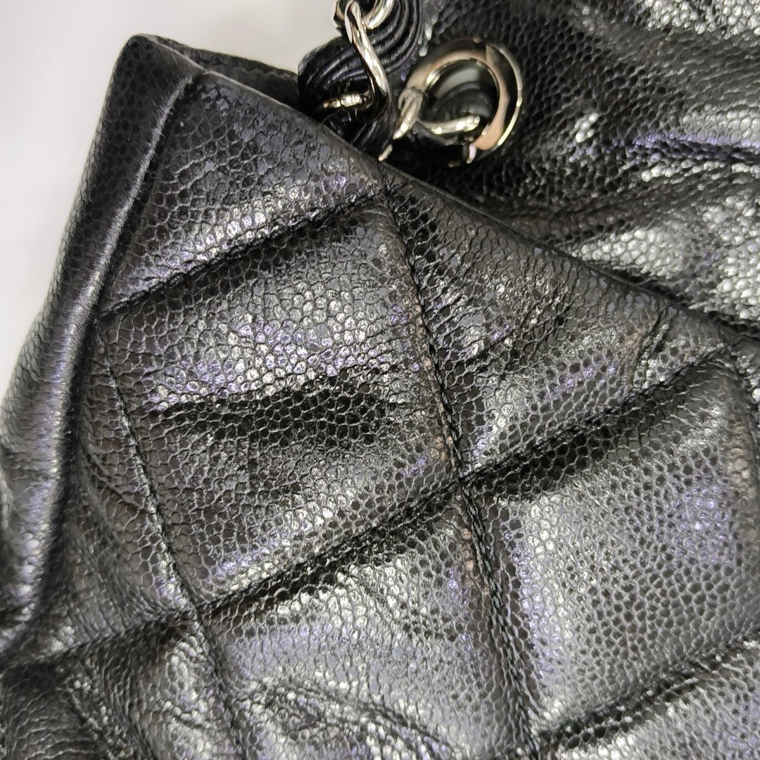 Quilted Grained Calfskin Black