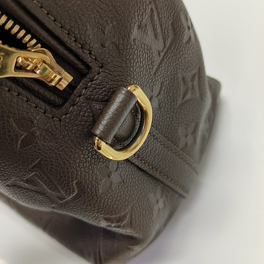 SPEEDY 25 Monogram Calfskin Brown
