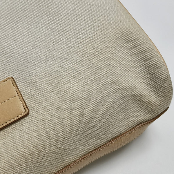 Canvas Top Handle Bag White