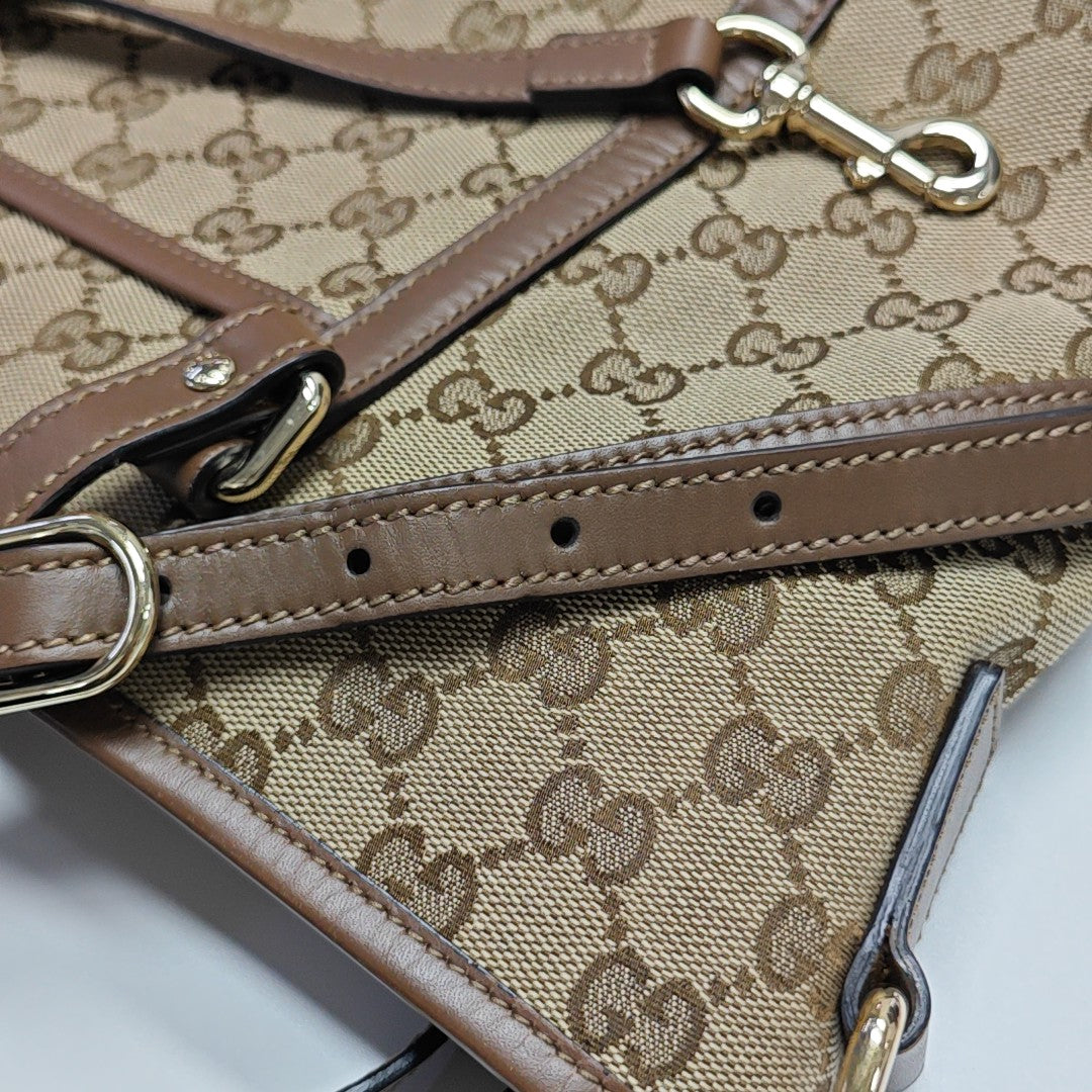 Monogram Canvas Shoulder Bag Brown