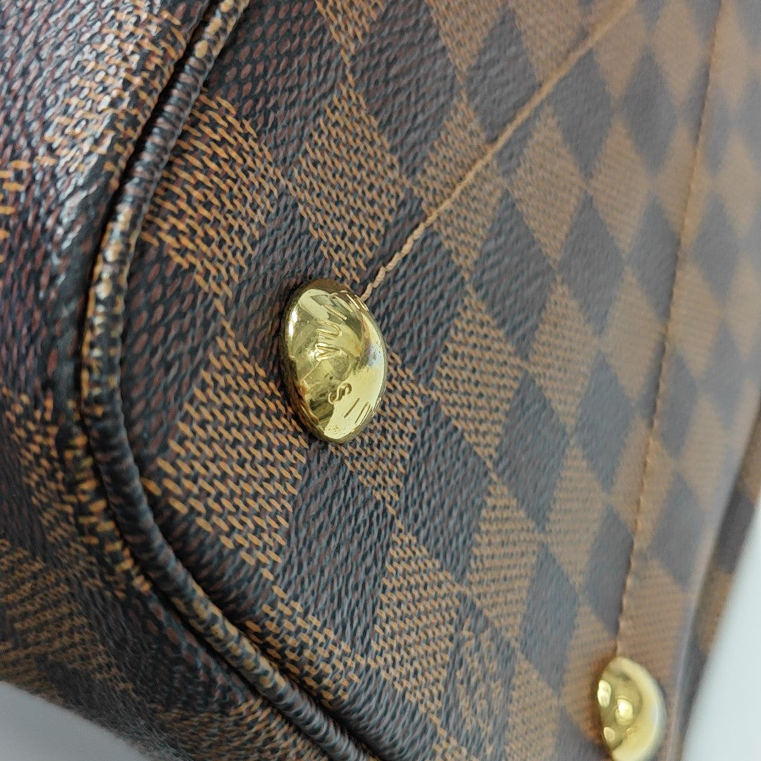 ASCOT Damier Ebene Coated Canvas Brown