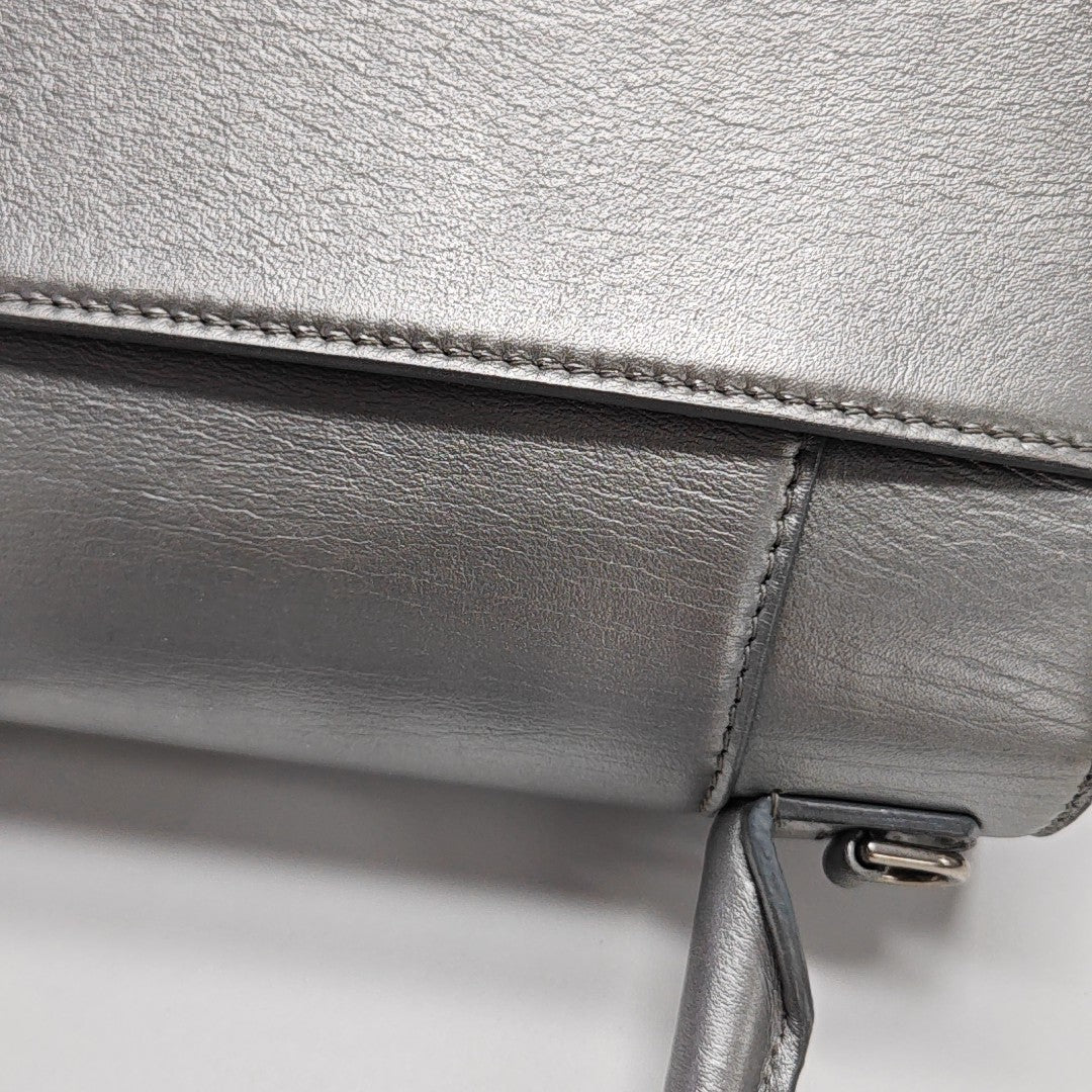 Hourglass S Calfskin Silver