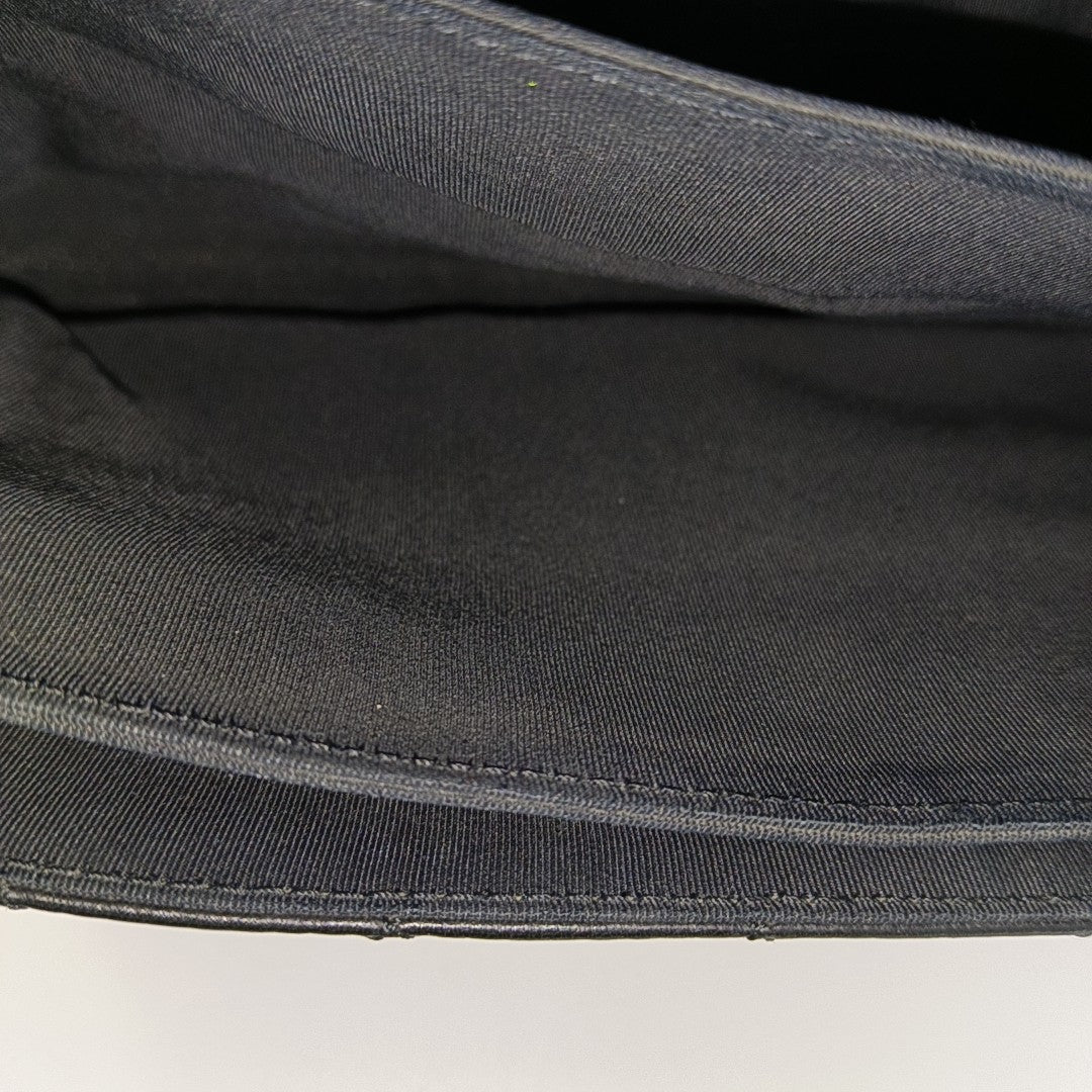 Quilted Lambskin Top Handle Bag Black