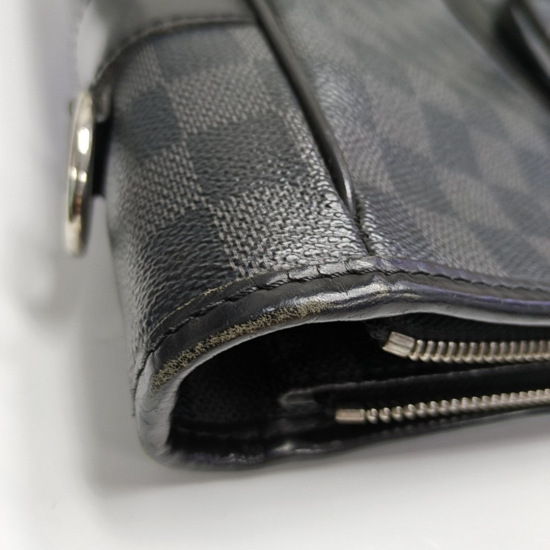 TADAO MM Damier Graphite Coated Canvas Gray