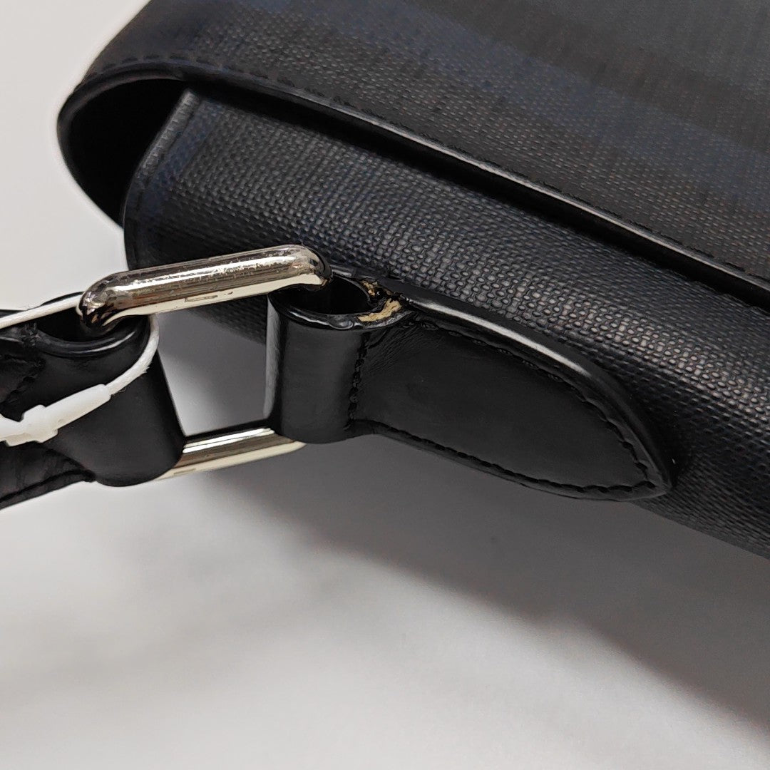 Coated Canvas Shoulder Bag Black