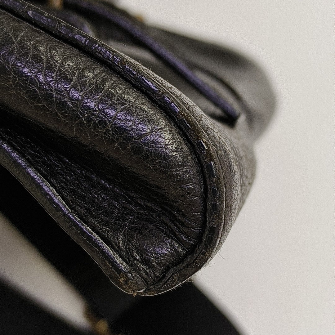 Calfskin Shoulder Bag Black