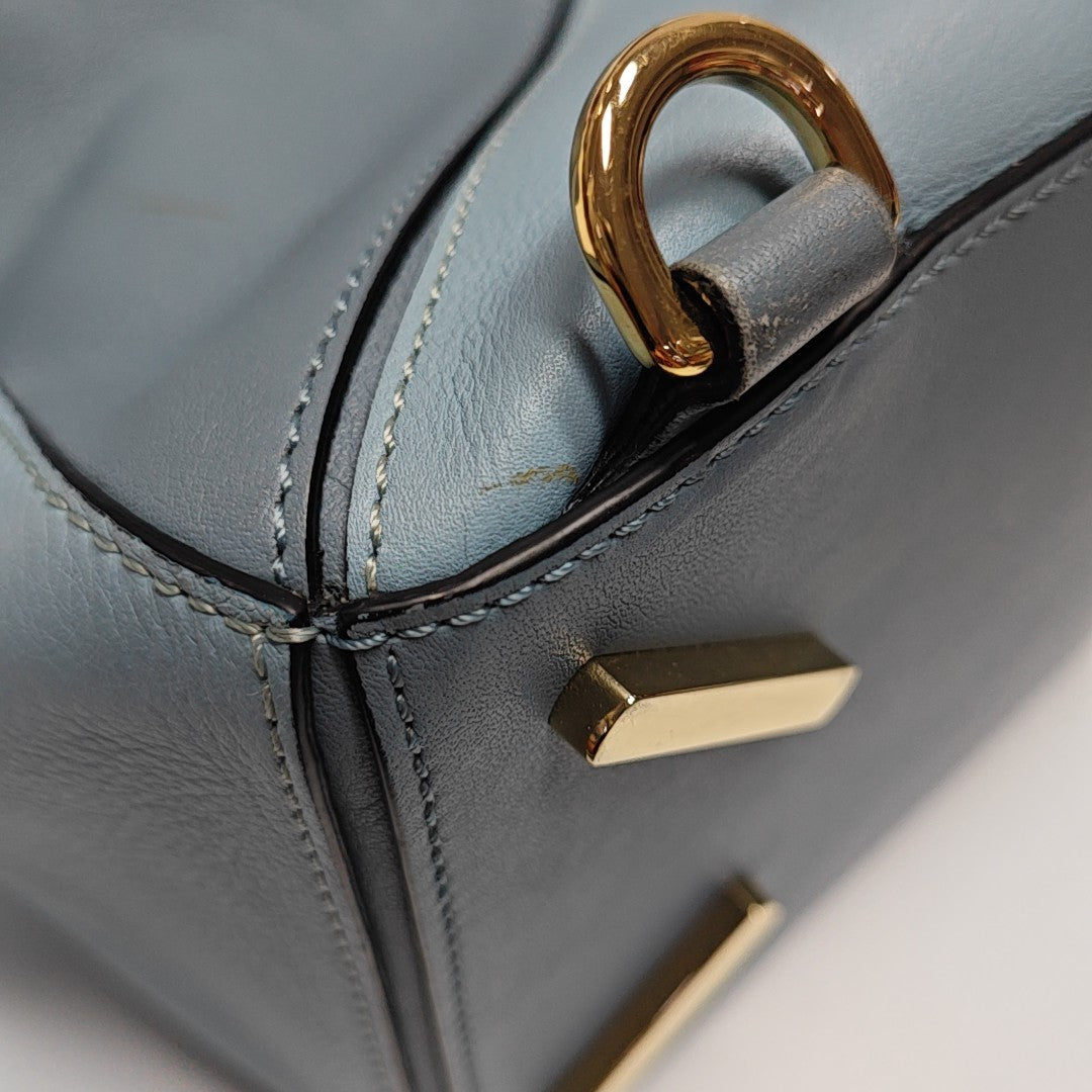 Puzzle Medium Calfskin Blue