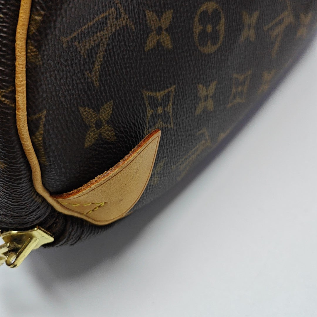 KEEPALL 45 Monogram Coated Canvas Brown