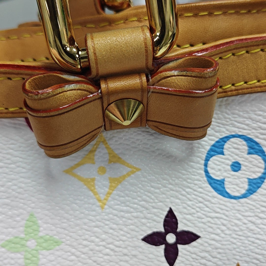 LV × TM SHARLEEN GM Monogram Coated Canvas White