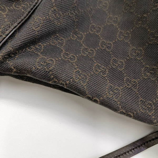 Monogram Canvas Shoulder Bag Brown