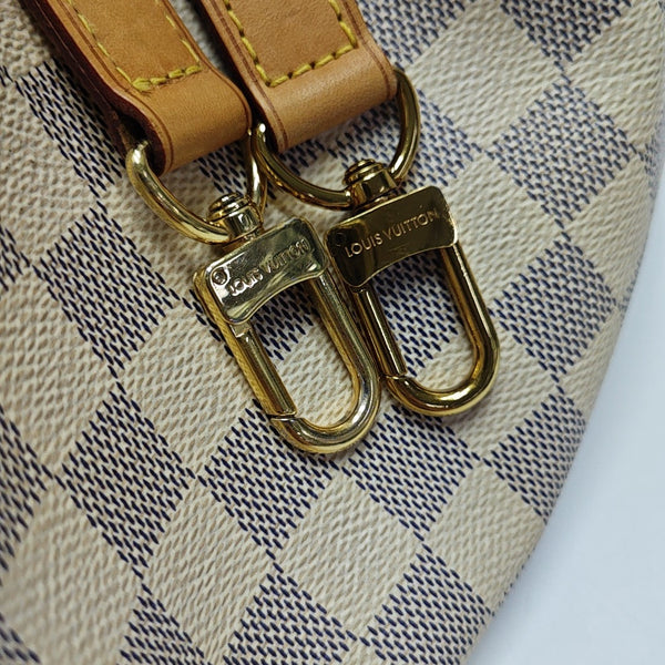 SPEEDY 25 Damier Azur Coated Canvas White