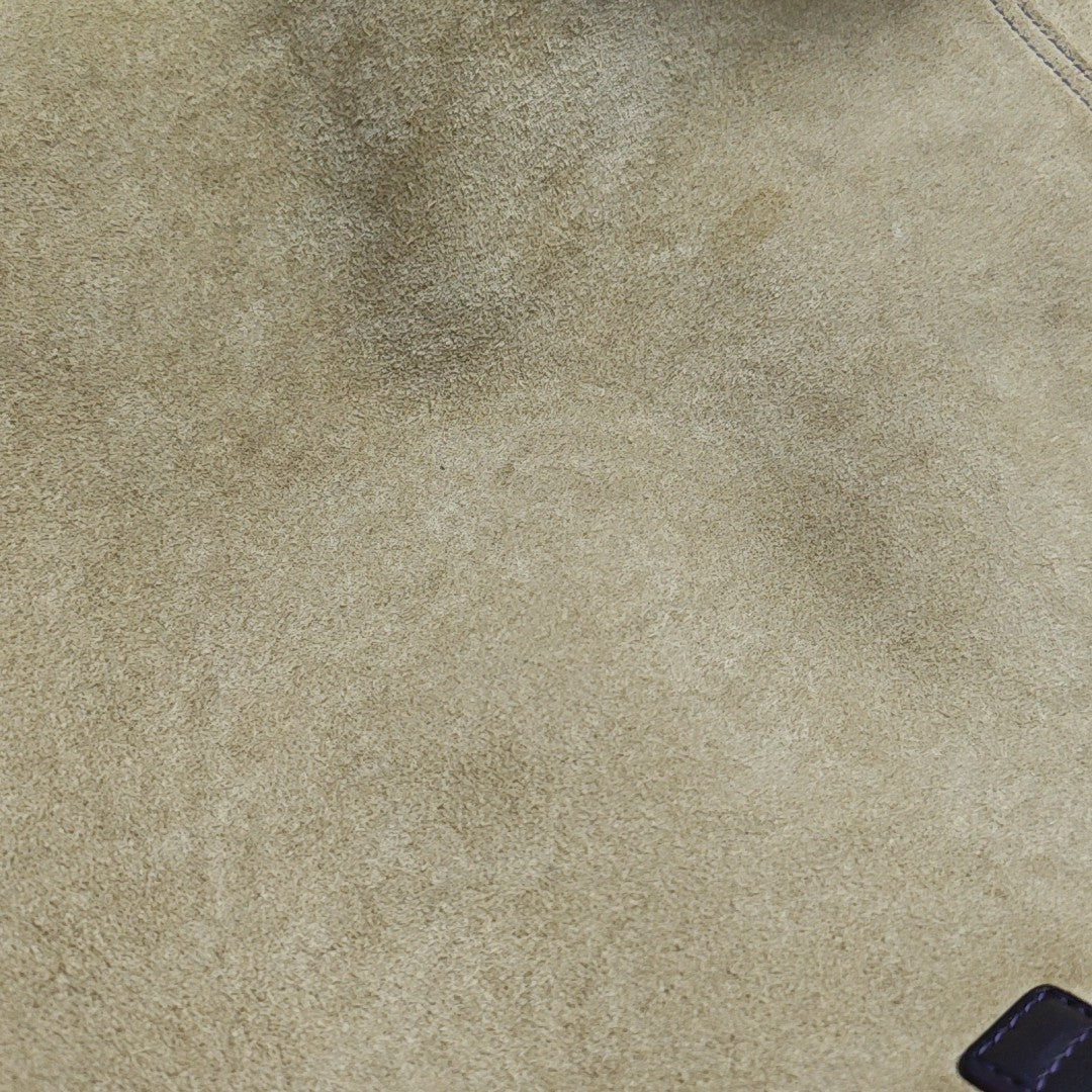 Suede Top Handle Bag Beige