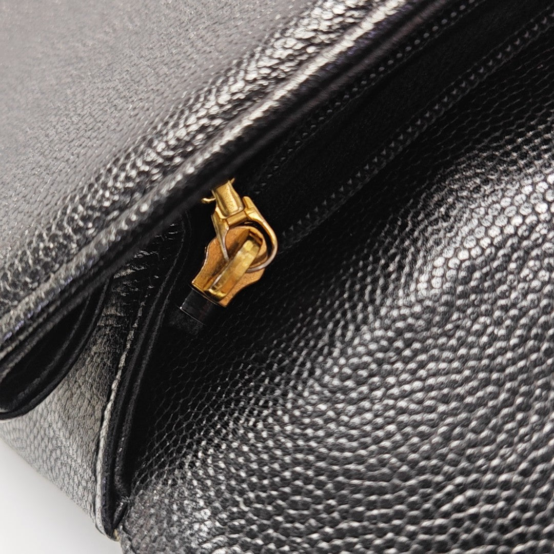 Calfskin Shoulder Bag Black