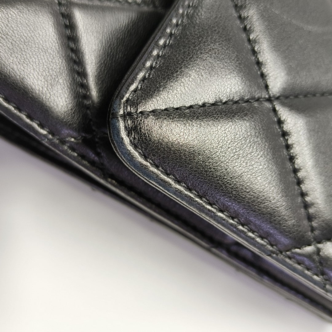 DOUBLE CC Quilted Lambskin Black