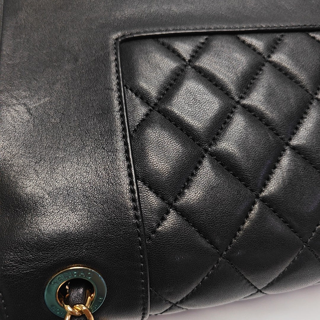 MADEMOISELLE Large Quilted Calfskin Black