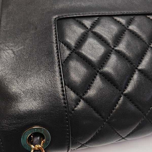 MADEMOISELLE Large Quilted Calfskin Black