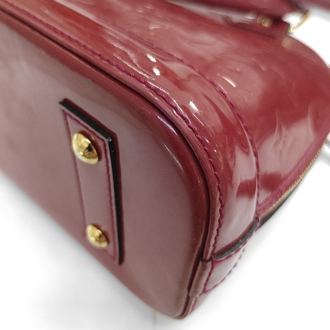ALMA BB Monogram Patent Leather Red