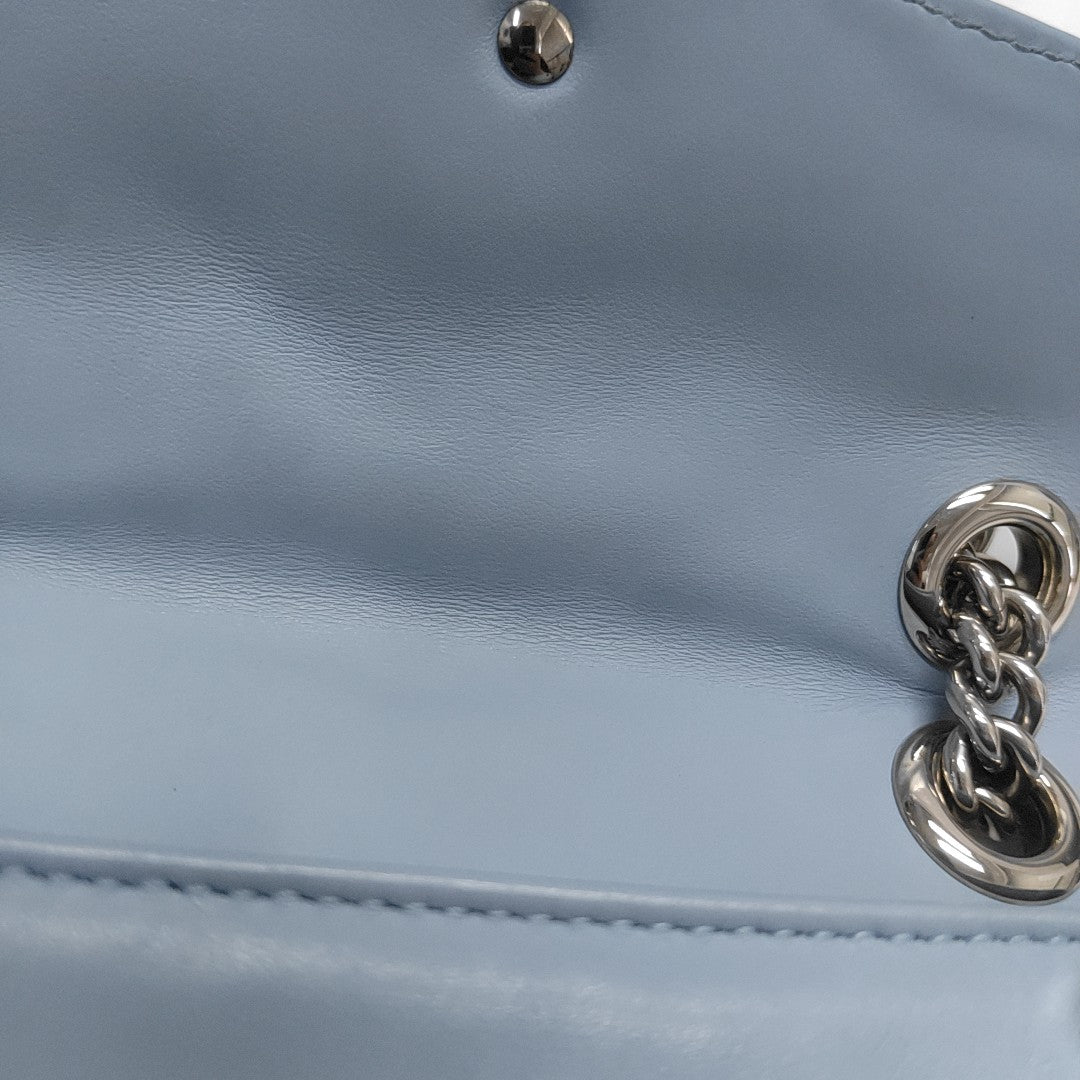 GG Marmont Small Quilted Calfskin Blue