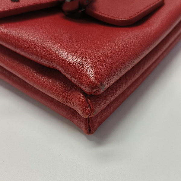 Calfskin Shoulder Bag Red