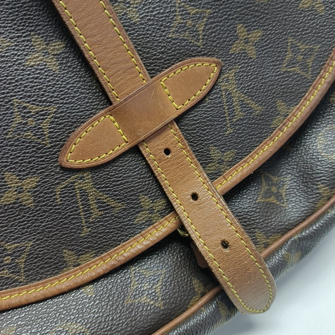 SAUMUR 30 Monogram Coated Canvas Brown