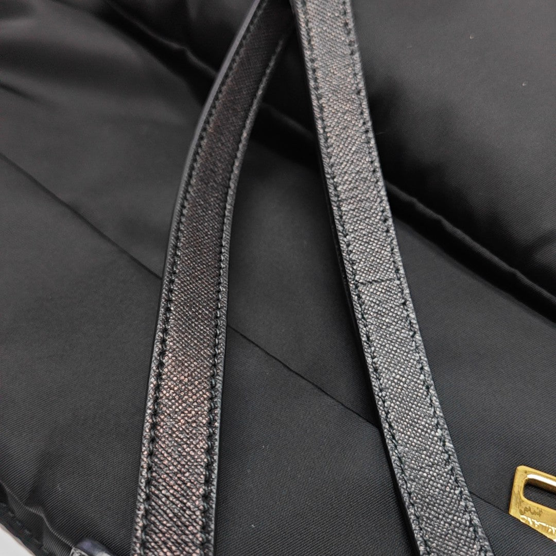 Nylon Shoulder Bag Black