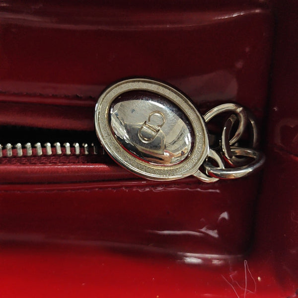 Lady Dior Large Cannage Patent Leather Red