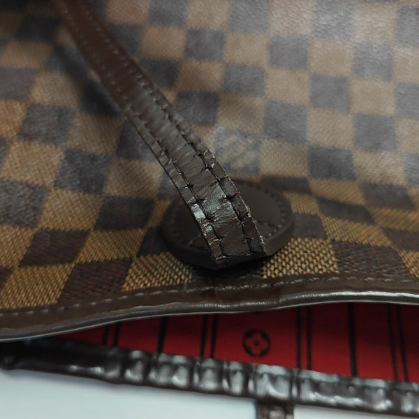 NEVERFULL GM Damier Ebene Coated Canvas Brown