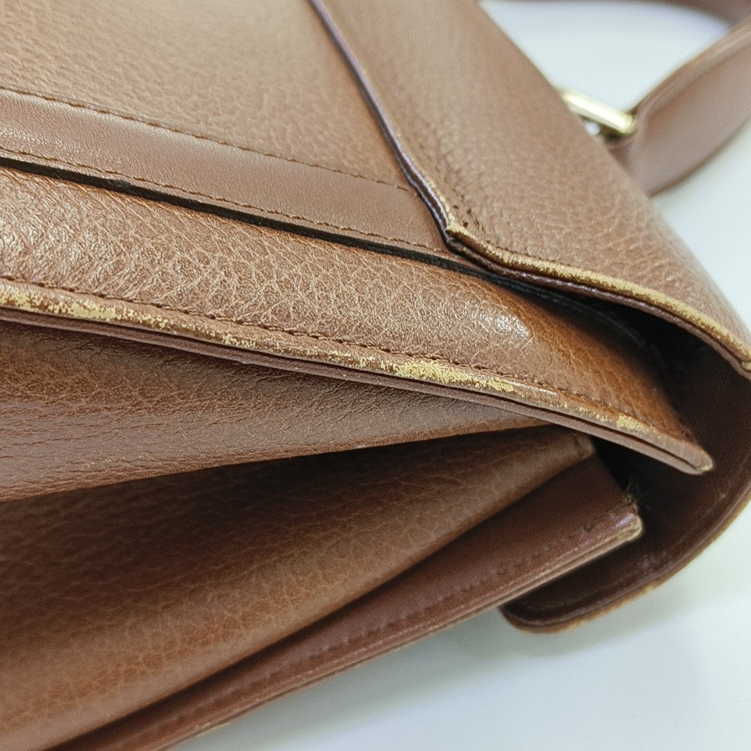 Calfskin Shoulder Bag Brown