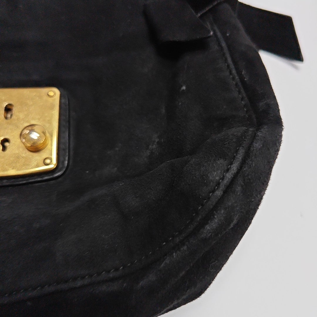 Suede Shoulder Bag Black