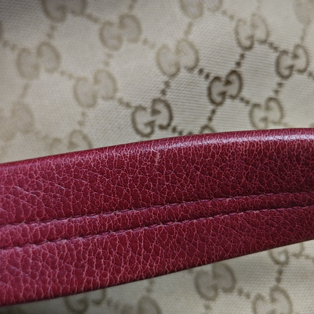 Monogram Canvas Shoulder Bag Beige