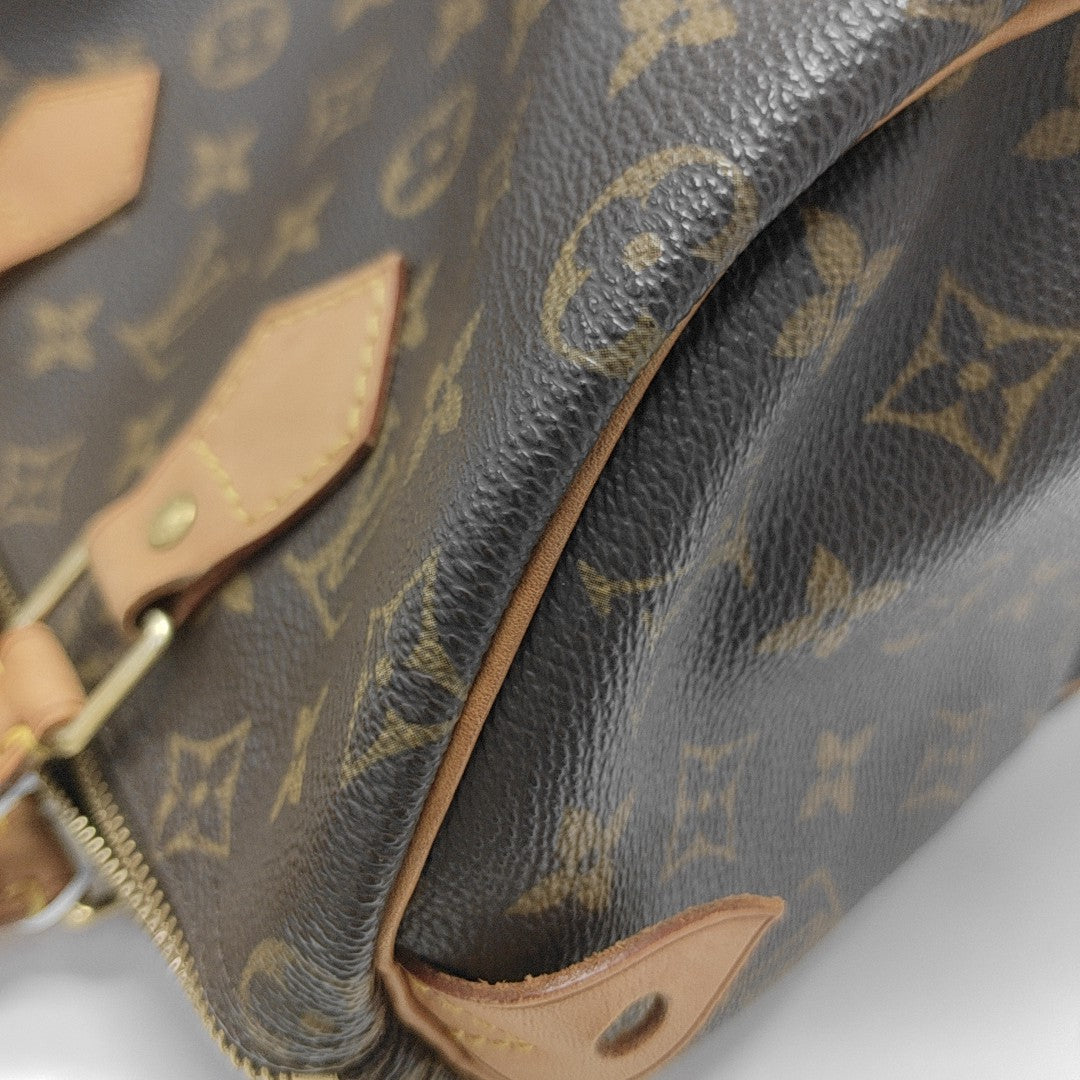 SPEEDY 25 Monogram Coated Canvas Brown
