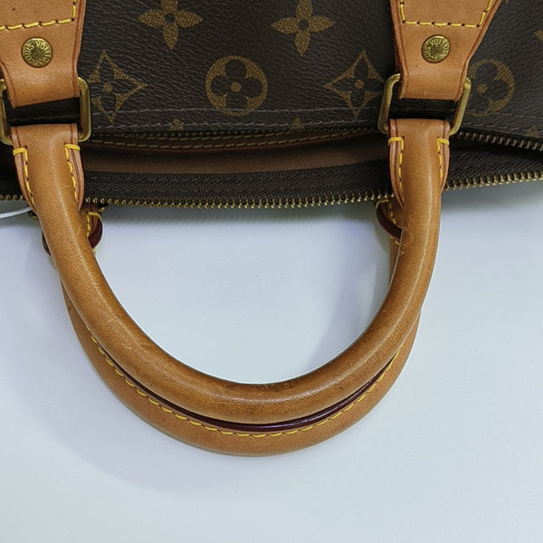 SPEEDY 30 Monogram Coated Canvas Brown