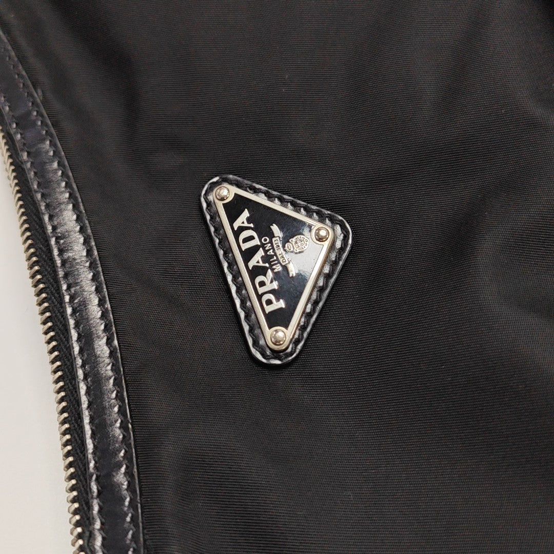 Nylon Top Handle Bag Black