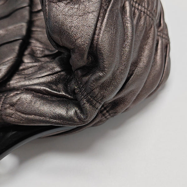 Quilted Lambskin Shoulder Bag Gray