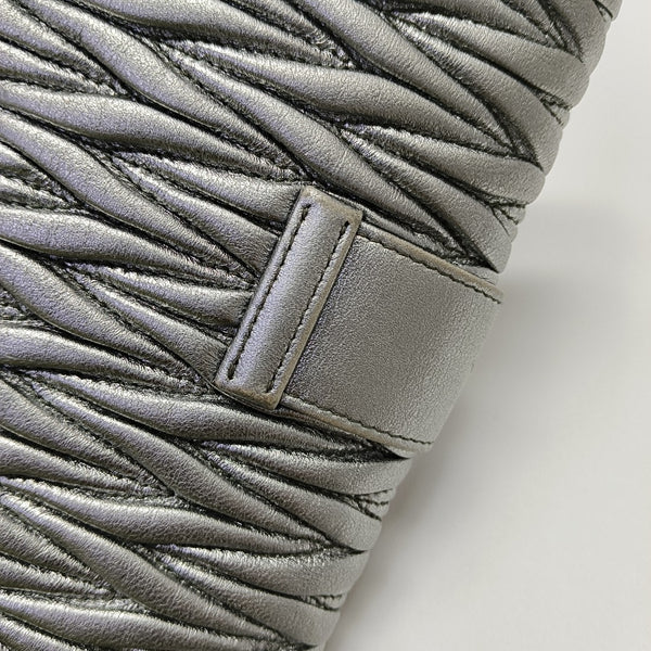 Matelassé Quilted Lambskin Silver