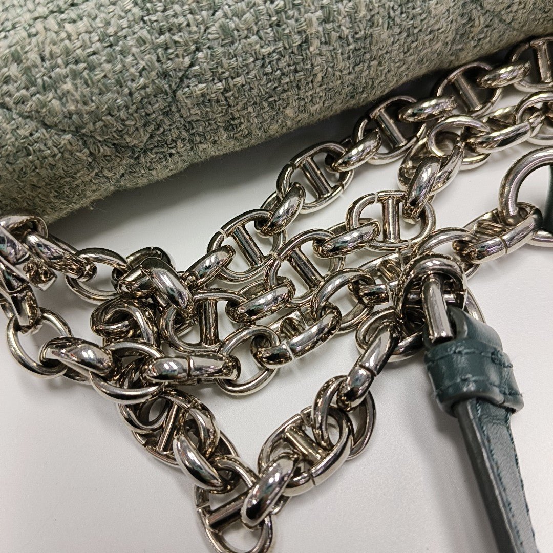 Dior Caro Small Cannage Fabric Green